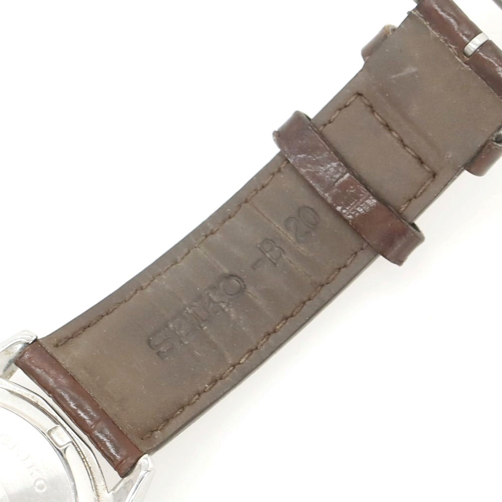 【中古】セイコー SEIKO メカニカル アルピニスト 6R15-00E0 腕時計 シルバーxモスグリーン×ダークブラウン【 状態ランクB 】【 メンズ 】