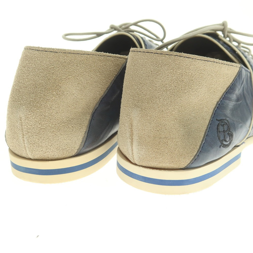 【中古】ランバンオンブルー LANVIN en Bleu レザー カジュアルシューズ ブルー【 25 1/2 】【 状態ランクA 】【 メンズ 】