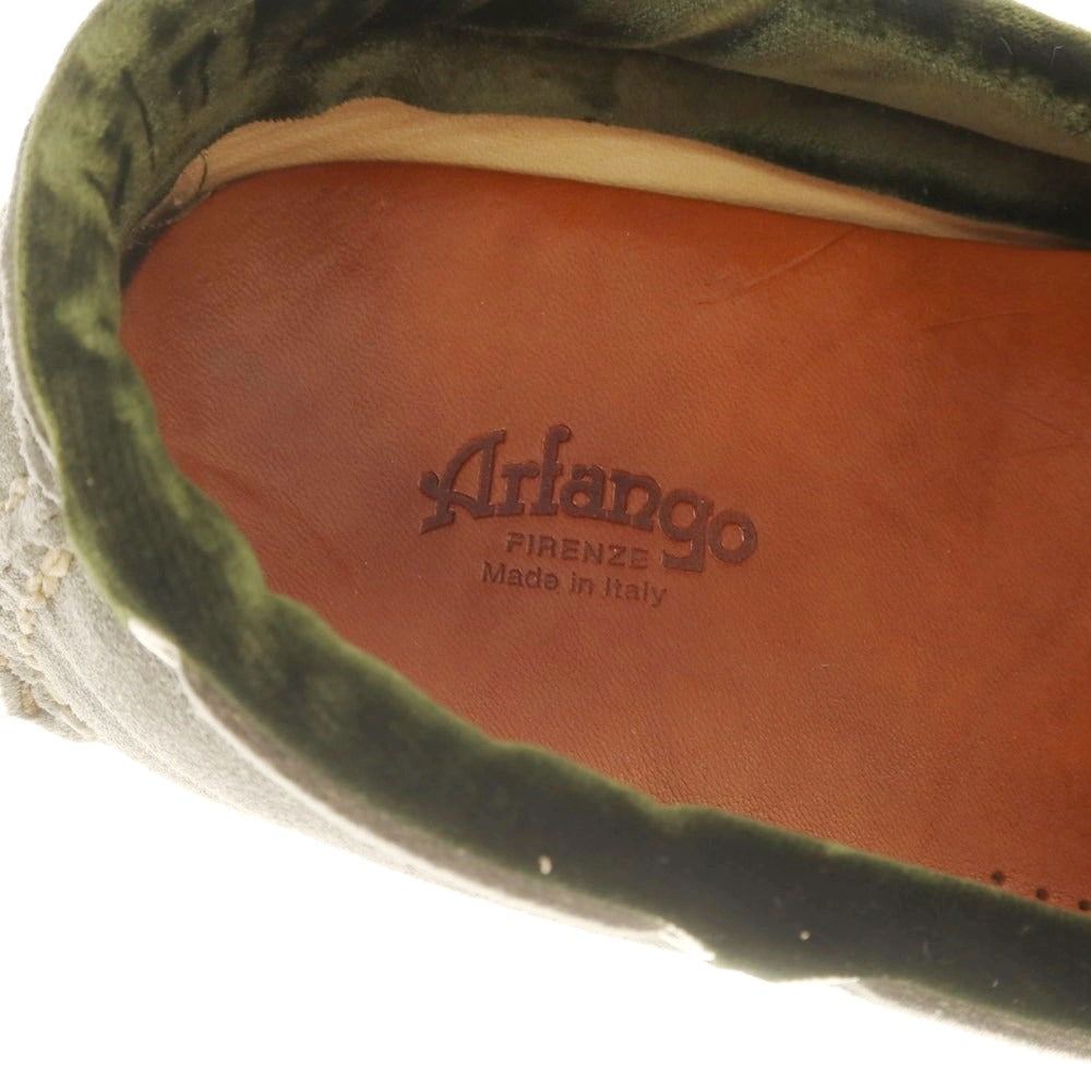 【中古】アルファンゴ Arfango スエード ドライビングシューズ セージ【 8 1/2 】【 状態ランクC 】【 メンズ 】