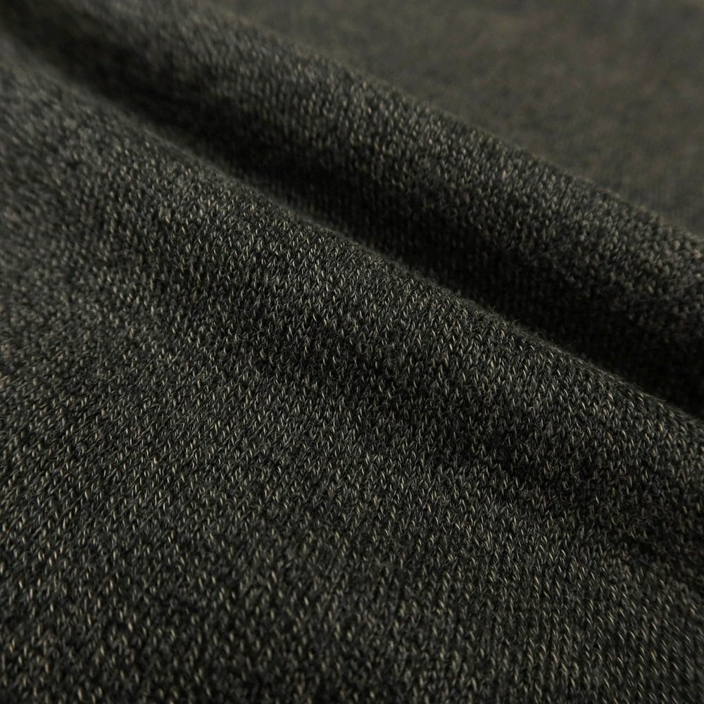 【中古】ファブリツィオ デル カルロ FABRIZIO DEL CARLO ハイゲージ コットン Vネック 半袖 プルオーバーニット グレーxベージュ×ブラック【 S 】【 状態ランクB 】【 メンズ 】