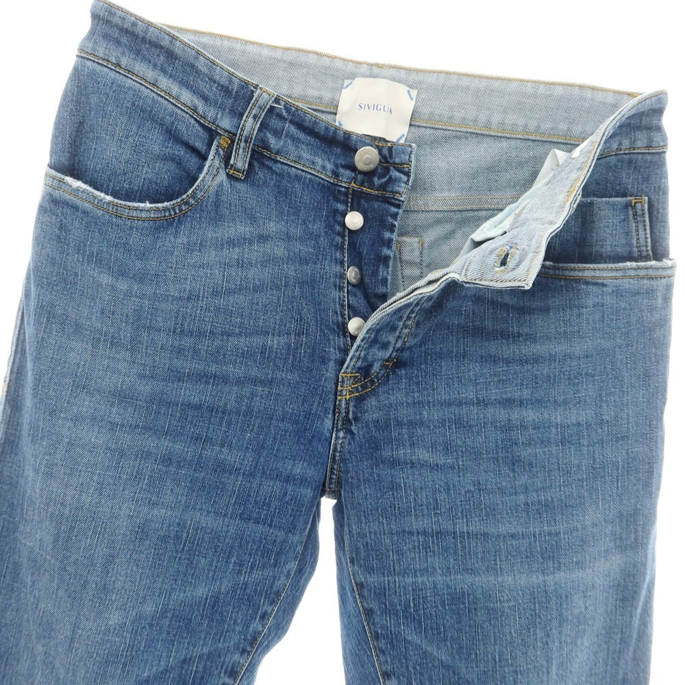 【中古】シビリア SIVIGLIA ストレッチ デニムパンツ ジーンズ ブルー【 32 】【 状態ランクB 】【 メンズ 】