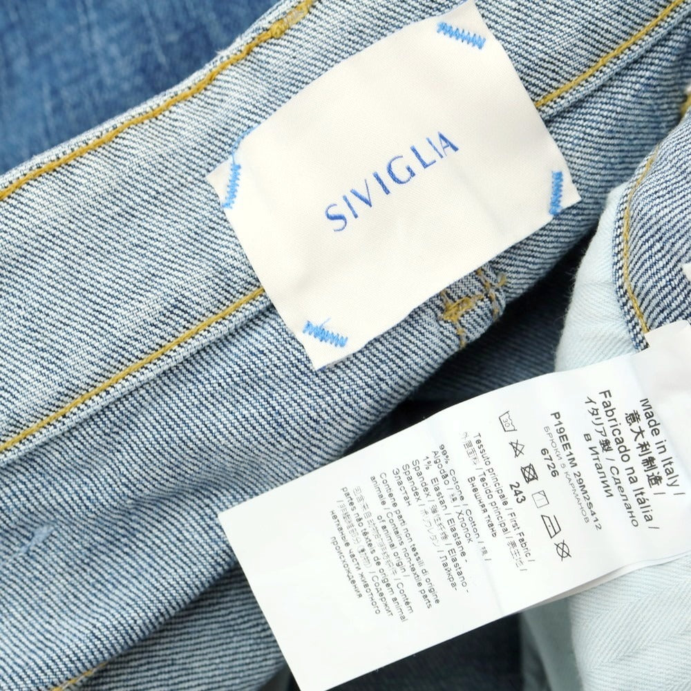 【中古】シビリア SIVIGLIA ストレッチ デニムパンツ ジーンズ ブルー【 32 】【 状態ランクB 】【 メンズ 】