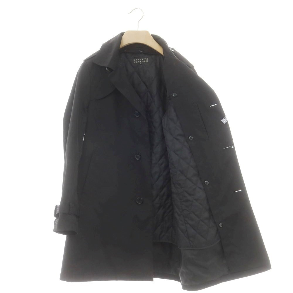【中古】バーニーズニューヨーク BARNEYS NEWYORK ポリエステル キルティングライナー トレンチコート ブラック【 M 】【 状態ランクB 】【 メンズ 】