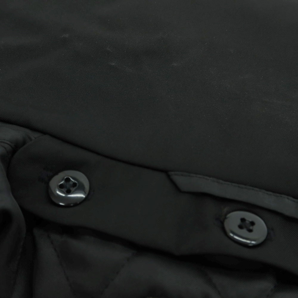 【中古】バーニーズニューヨーク BARNEYS NEWYORK ポリエステル キルティングライナー トレンチコート ブラック【 M 】【 状態ランクB 】【 メンズ 】