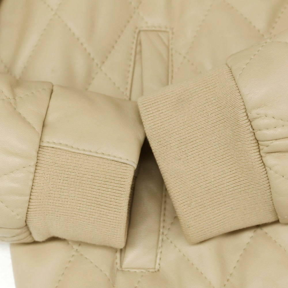 【中古】エンメティ EMMETI キルティング ファー レザーブルゾン ベージュ【 46 】【 状態ランクB 】【 メンズ 】