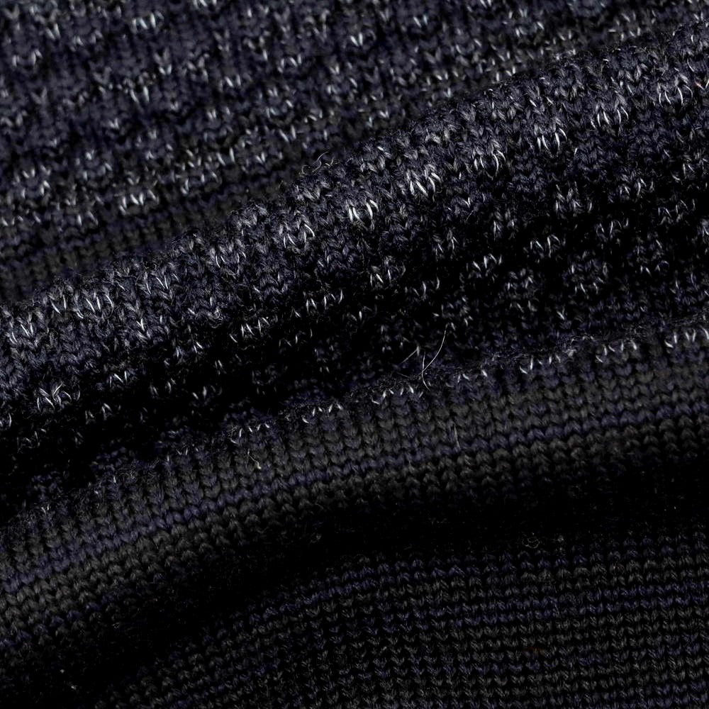 【中古】エスエヌエスハーニング S.N.S.HERNING ウール タートルネック プルオーバーニット ブラックxネイビー【 XS 】【 状態ランクB 】【 メンズ 】