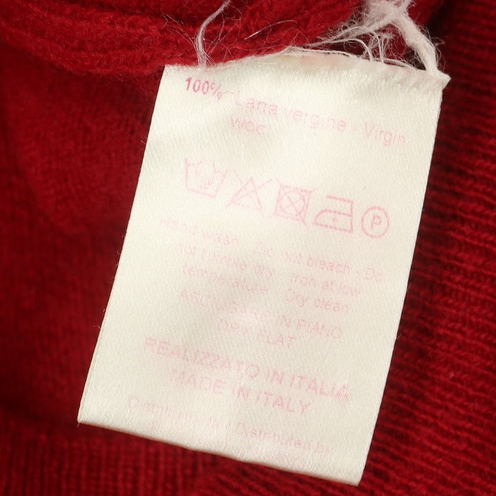 【中古】アルテア Altea ウール クルーネック プルオーバーニット レッド【 S 】【 状態ランクC 】【 メンズ 】