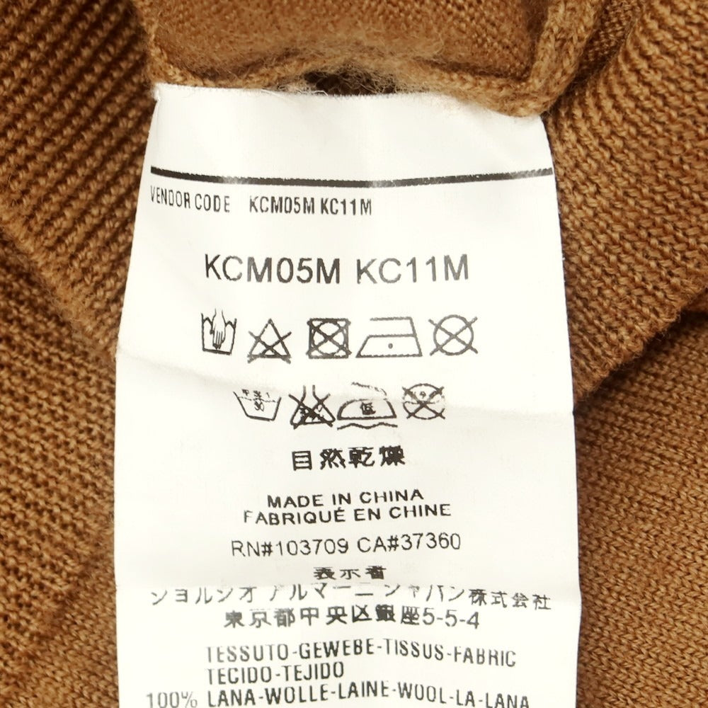 【中古】アルマーニ コレッツォーニ ARMANI COLLEZIONI ハイゲージ ウール Vネック プルオーバーニット ブラウン【 46 】【 状態ランクC 】【 メンズ 】