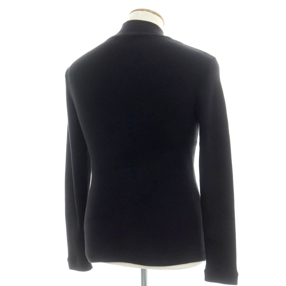 【中古】エンポリオ アルマーニ EMPORIO ARMANI コットン スタンドカラー リブニット カーディガン ブラック【 46 】【 状態ランクB 】【 メンズ 】