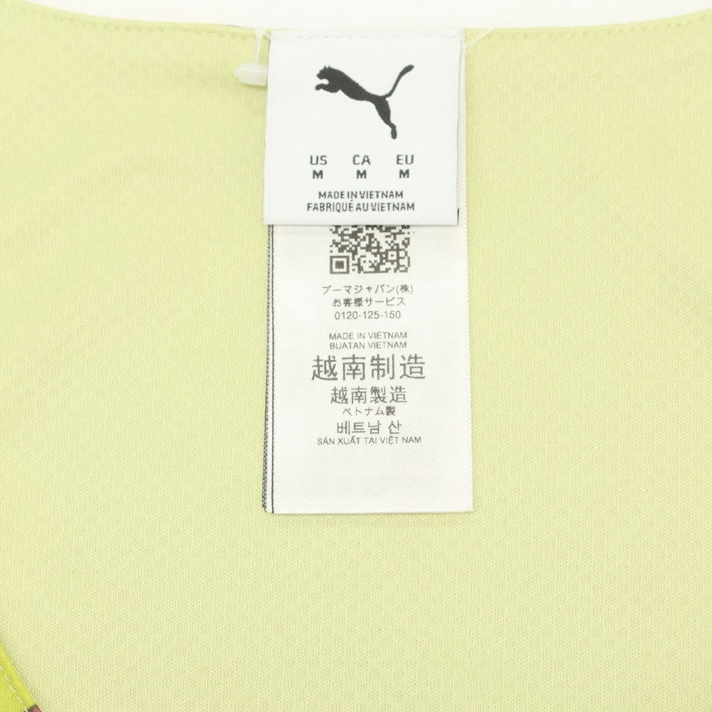 【中古】【未使用】プーマ PUMA フラワー柄 ポリエステル セットアップ タンクトップ ショートパンツ ライトグリーンxマルチカラー【 M/M 】【 状態ランクS 】【 メンズ 】