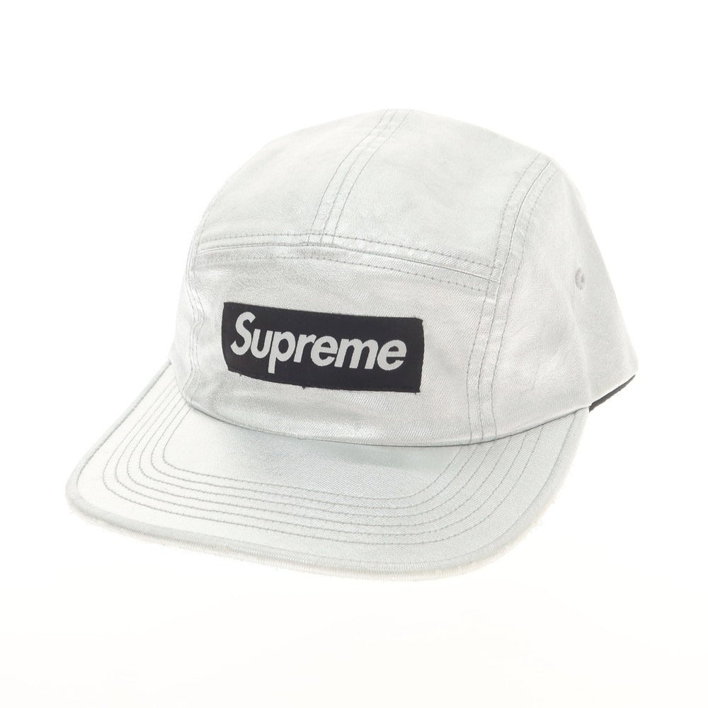 【中古】シュプリーム Supreme 2025年春夏 Washed Chino Twill Camp Cap コットン キャンプキャップ シルバー【 ONE SIZE(58cm) 】【 状態ランクB 】【 メンズ 】