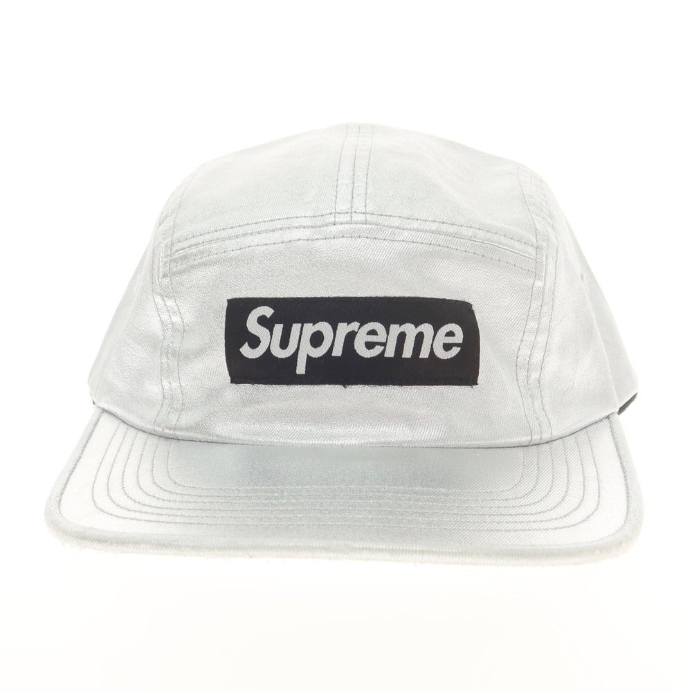 【中古】シュプリーム Supreme 2025年春夏 Washed Chino Twill Camp Cap コットン キャンプキャップ シルバー【 ONE SIZE(58cm) 】【 状態ランクB 】【 メンズ 】