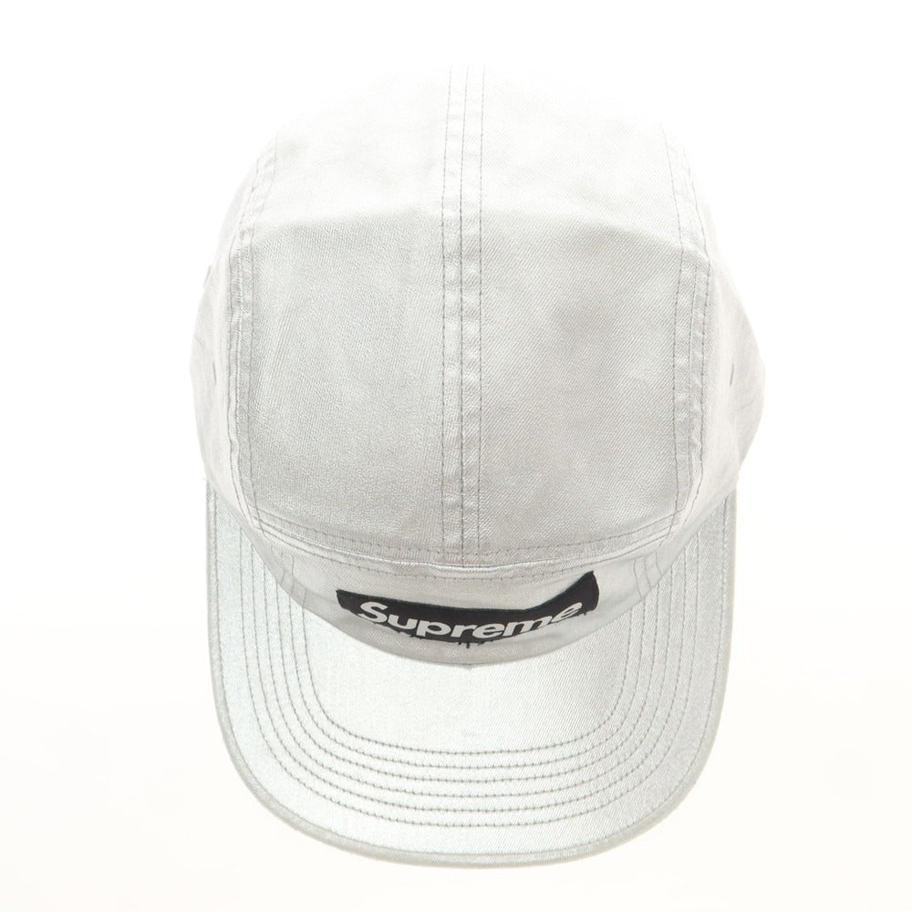 【中古】シュプリーム Supreme 2025年春夏 Washed Chino Twill Camp Cap コットン キャンプキャップ シルバー【 ONE SIZE(58cm) 】【 状態ランクB 】【 メンズ 】