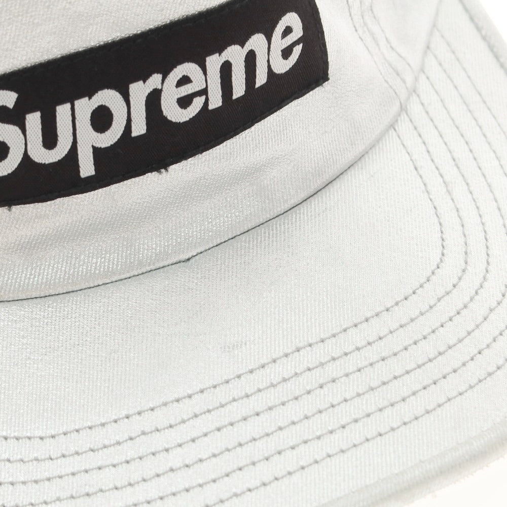 【中古】シュプリーム Supreme 2025年春夏 Washed Chino Twill Camp Cap コットン キャンプキャップ シルバー【 ONE SIZE(58cm) 】【 状態ランクB 】【 メンズ 】