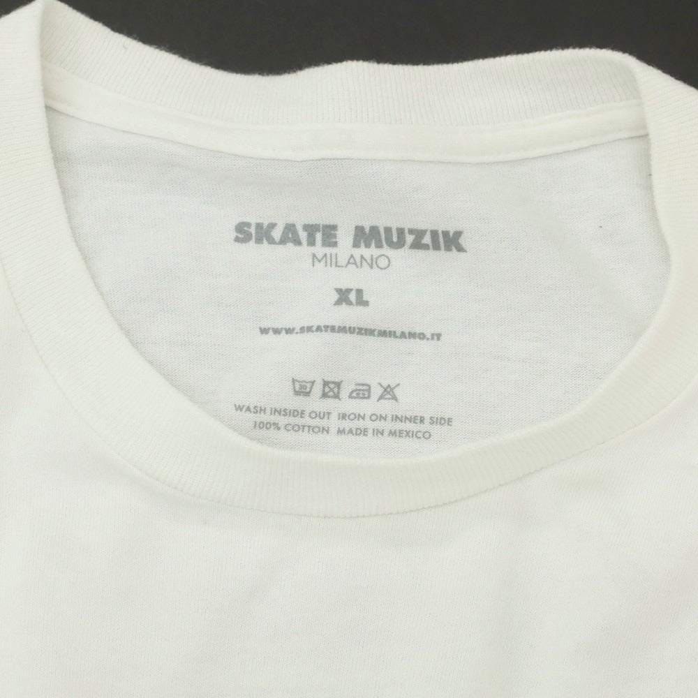 【中古】スケートミュージック SKATE MUZIK × Ghost Dog コットン クルーネック 半袖Tシャツ ホワイト【 XL 】【 状態ランクB 】【 メンズ 】