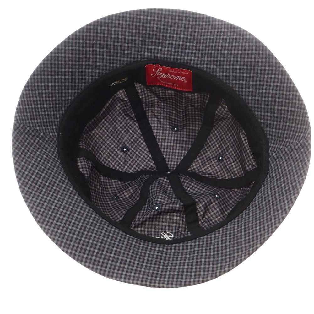【中古】シュプリーム Supreme 2025年春夏 Cordura Plaid Bell Hat コットンナイロン ハット グレーxブラック【 58cm(S/M) 】【 状態ランクA 】【 メンズ 】