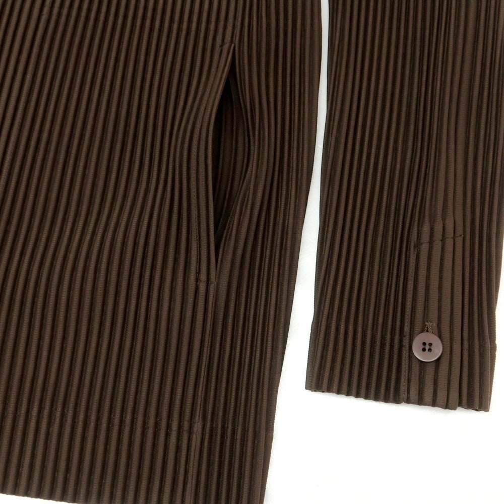 【中古】オム プリッセ イッセイミヤケ HOMME PLISSE ISSEY MIYAKE 2025年春夏 プリーツ加工 ジャケット ダークブラウン【 表記なし(L位) 】【 状態ランクA 】【 メンズ 】