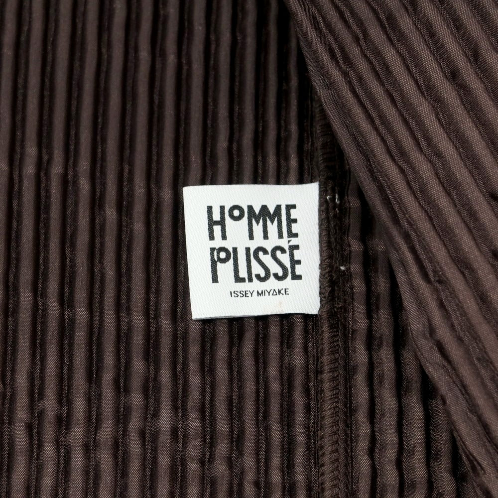 【中古】オム プリッセ イッセイミヤケ HOMME PLISSE ISSEY MIYAKE 2025年春夏 プリーツ加工 ジャケット ダークブラウン【 表記なし(L位) 】【 状態ランクA 】【 メンズ 】