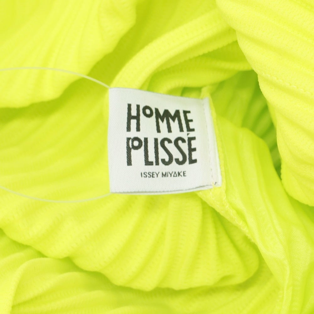 【中古】オム プリッセ イッセイミヤケ HOMME PLISSE ISSEY MIYAKE 2025年春夏 プリーツ加工 イージーパンツ ライムイエロー【 表記なし(S位) 】【 状態ランクA 】【 メンズ 】