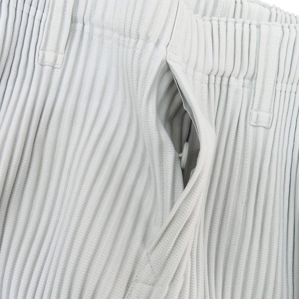 【中古】オム プリッセ イッセイミヤケ HOMME PLISSE ISSEY MIYAKE ポリエステル プリーツ イージーパンツ ライトグレー【 1 】【 状態ランクA 】【 メンズ 】