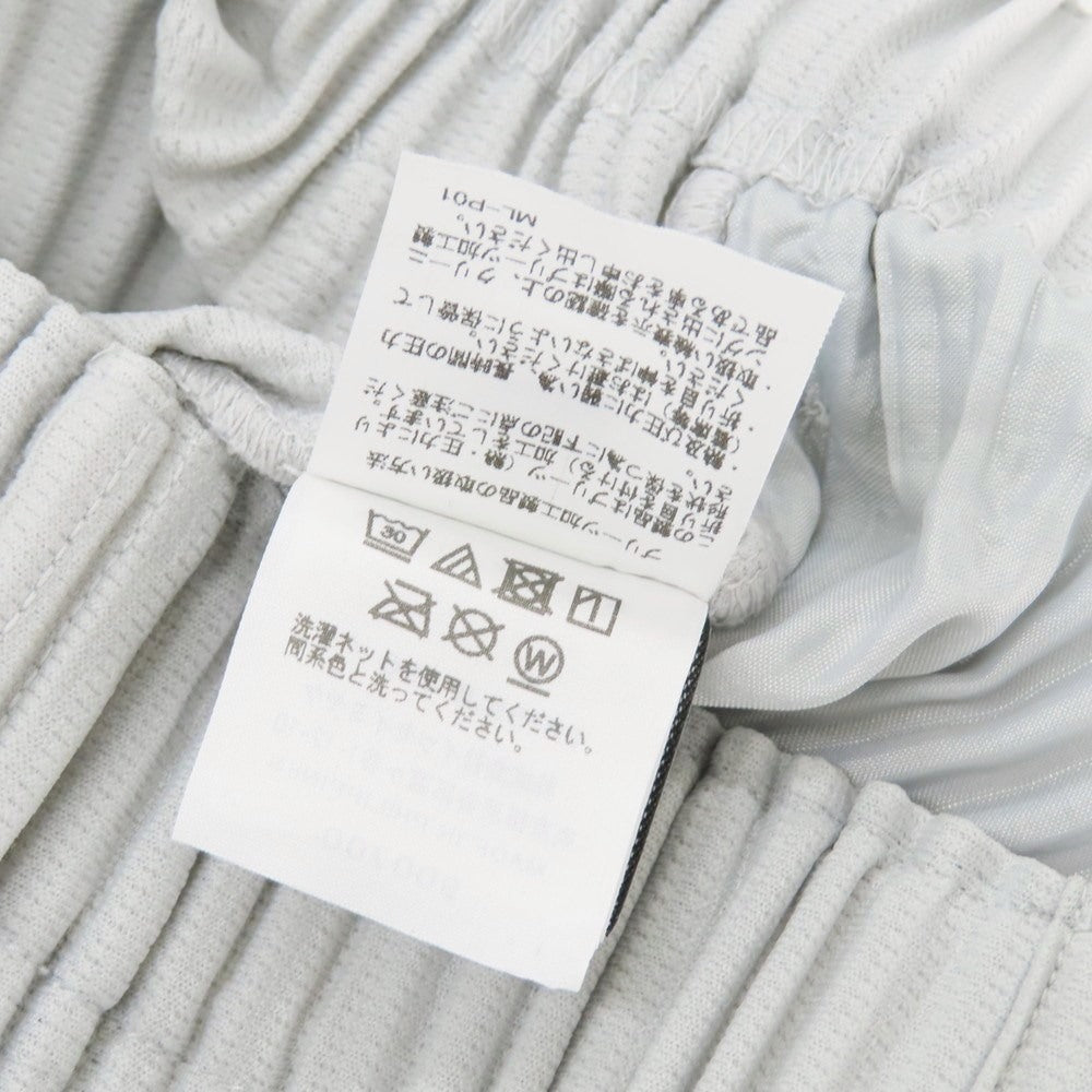 【中古】オム プリッセ イッセイミヤケ HOMME PLISSE ISSEY MIYAKE ポリエステル プリーツ イージーパンツ ライトグレー【 1 】【 状態ランクA 】【 メンズ 】