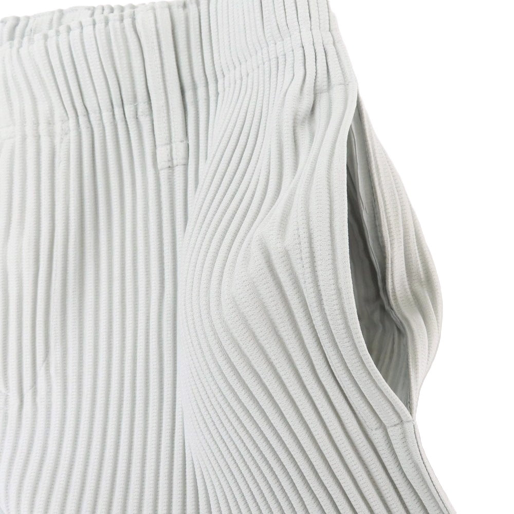 【中古】オム プリッセ イッセイミヤケ HOMME PLISSE ISSEY MIYAKE ポリエステル プリーツ イージーパンツ ライトグレー【 1 】【 状態ランクB 】【 メンズ 】