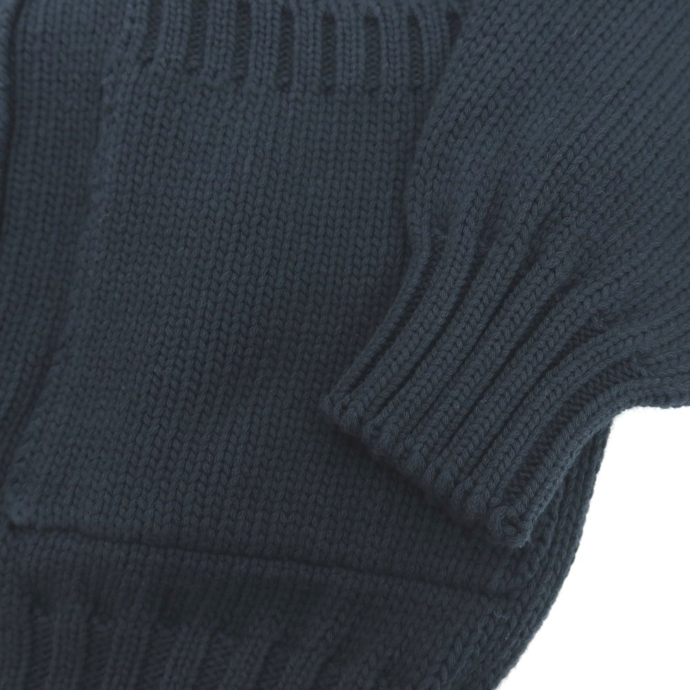 【新品】セッテフィーリ カシミア Settefili Cashmere コットンナイロン 襟付き カーディガン グリーンネイビー【サイズ48/S】【 状態ランクN 】【 メンズ 】