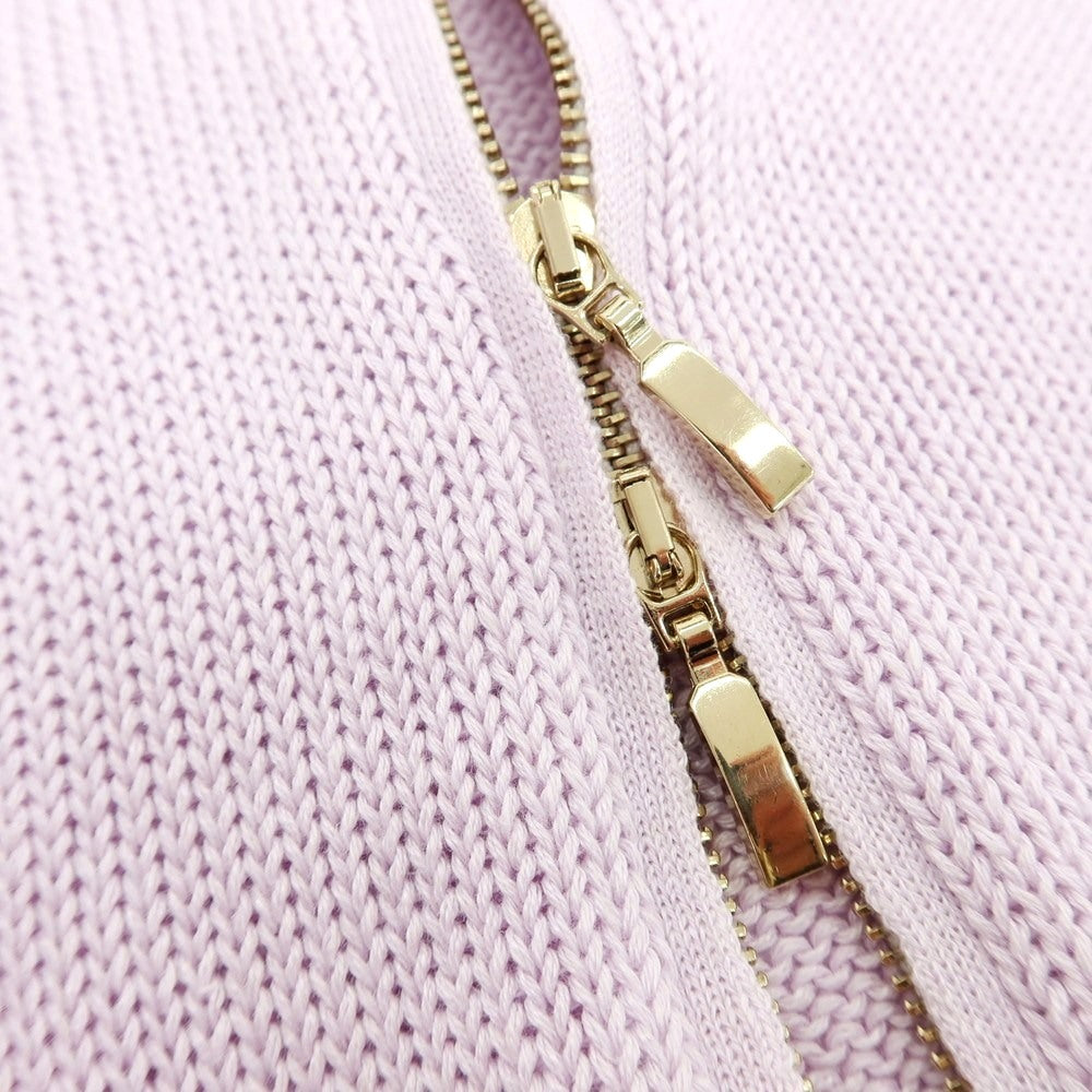 【新品】セッテフィーリ カシミア Settefili Cashmere リネンコットン ダブルジップ ニットパーカー ラベンダー【サイズ44】【 状態ランクN 】【 メンズ 】