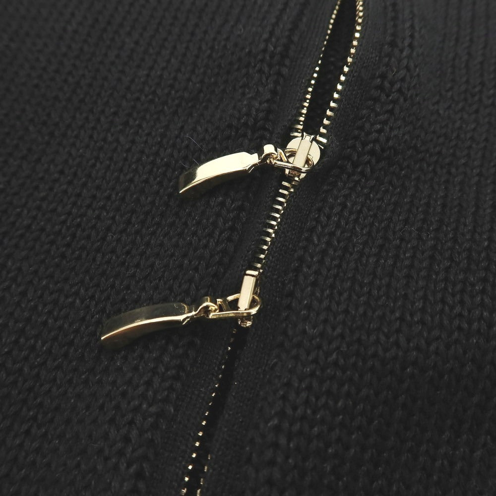 【新品】セッテフィーリ カシミア Settefili Cashmere リネンコットン ダブルジップ ニットパーカー ブラック【サイズ44】【 状態ランクN 】【 メンズ 】