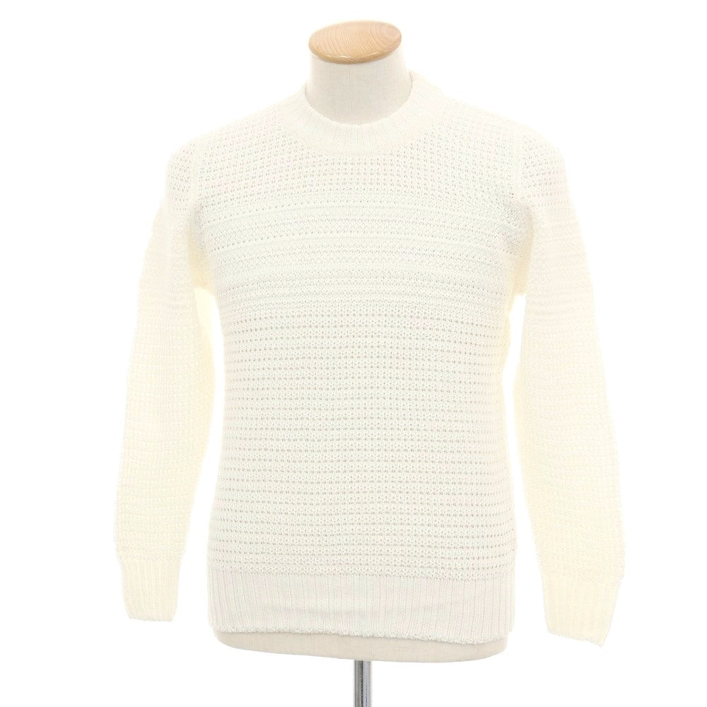 【新品】セッテフィーリ カシミア Settefili Cashmere リネンコットン クルーネック プルオーバーニット ホワイト【サイズ44】【 状態ランクN 】【 メンズ 】