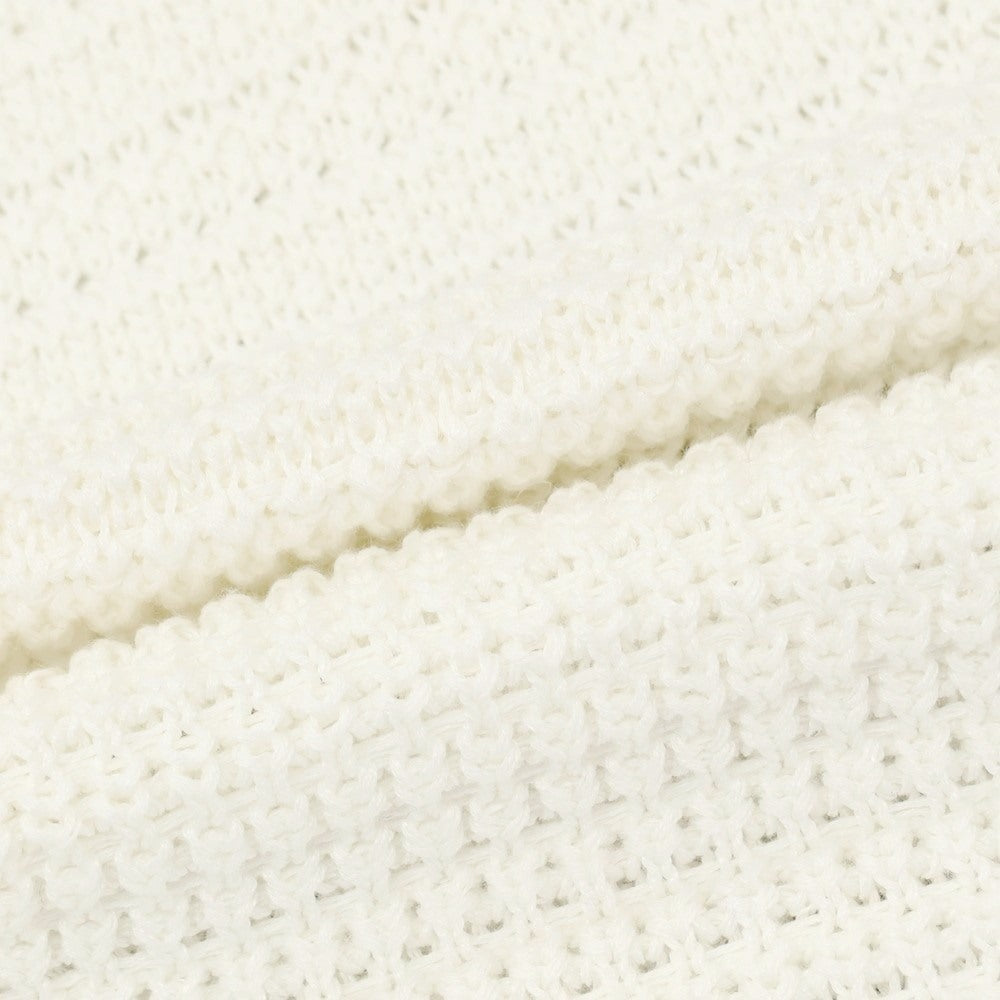 【新品】セッテフィーリ カシミア Settefili Cashmere リネンコットン クルーネック プルオーバーニット ホワイト【サイズ48/S】【 状態ランクN 】【 メンズ 】