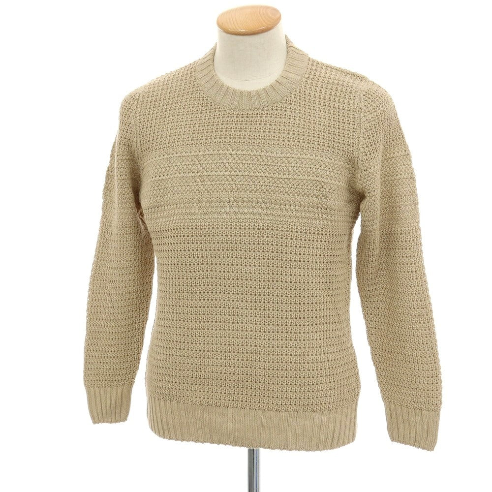 【新品】セッテフィーリ カシミア Settefili Cashmere リネンコットン クルーネック プルオーバーニット ベージュ【サイズ46/XS】【 状態ランクN 】【 メンズ 】
