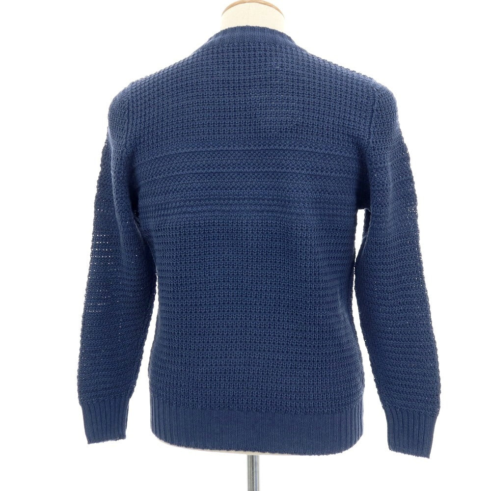 【新品】セッテフィーリ カシミア Settefili Cashmere リネンコットン クルーネック プルオーバーニット ダークブルー【サイズ46/XS】【 状態ランクN 】【 メンズ 】