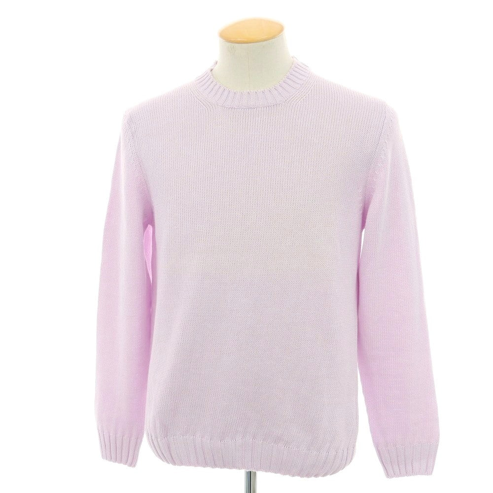 【新品】セッテフィーリ カシミア Settefili Cashmere リネンコットン クルーネック プルオーバーニット ライトパープル【 46/XS 】【 状態ランクN 】【 メンズ 】