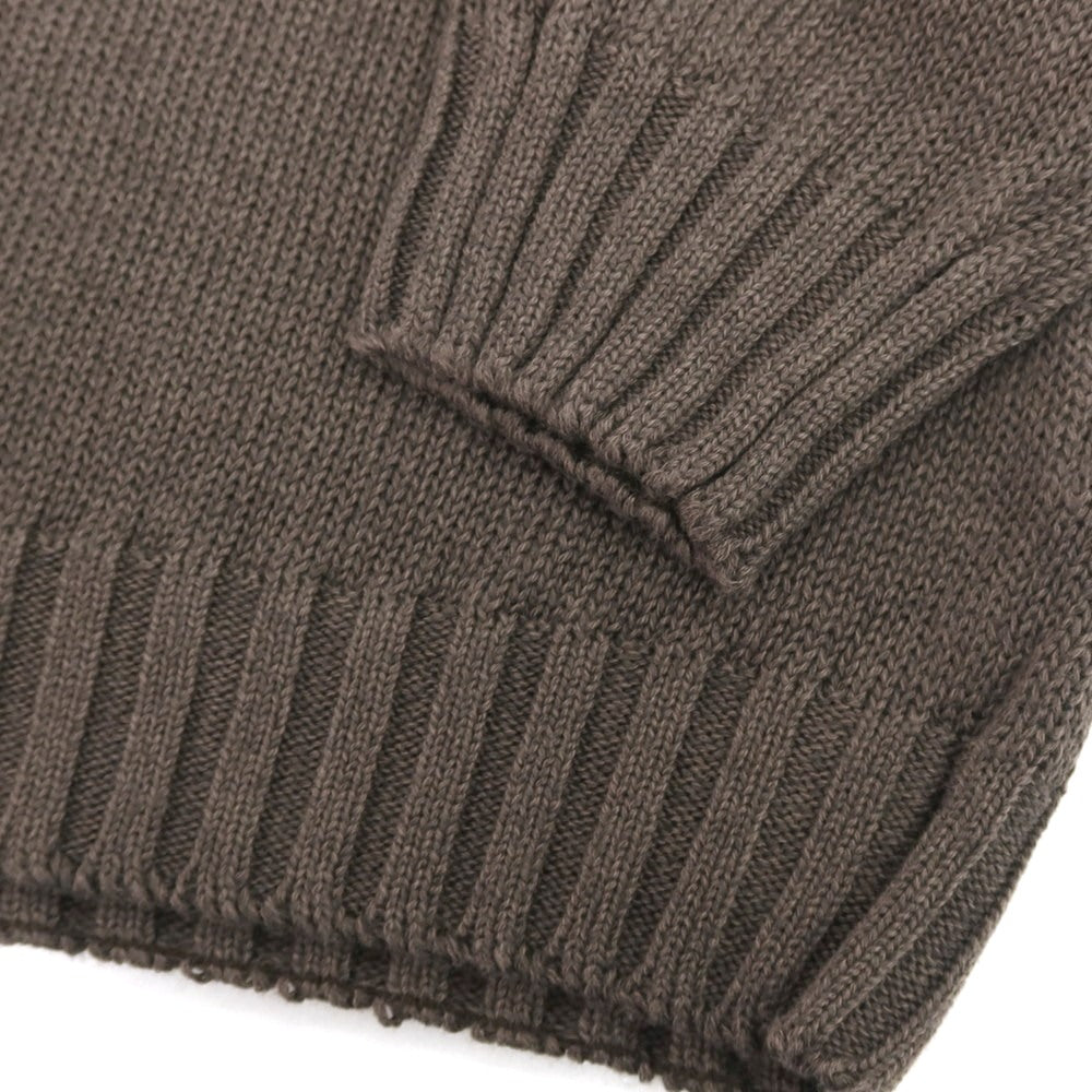 【新品】セッテフィーリ カシミア Settefili Cashmere リネンコットン クルーネック プルオーバーニット ダークブラウン【 46/XS 】【 状態ランクN 】【 メンズ 】