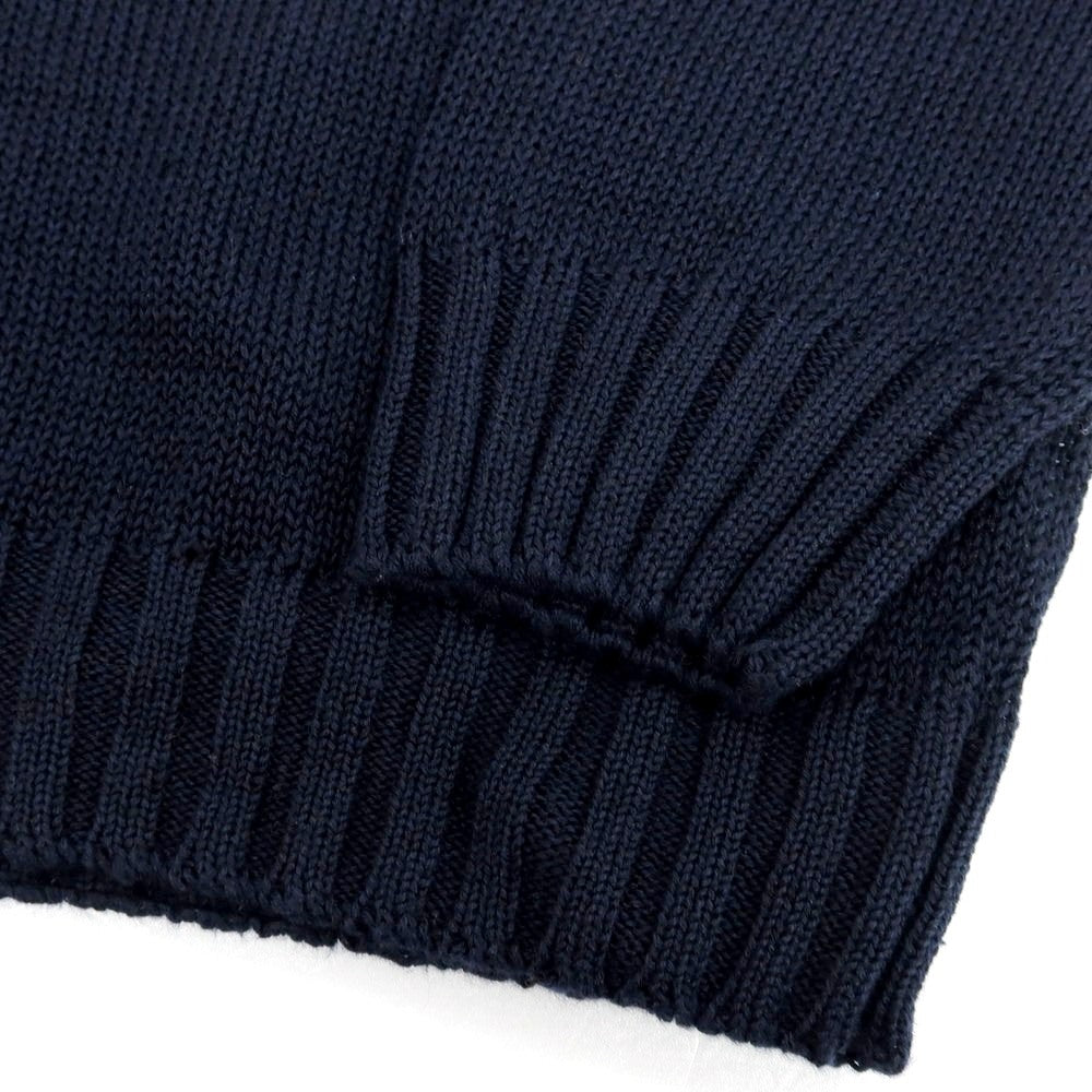 【新品】セッテフィーリ カシミア Settefili Cashmere リネンコットン クルーネック プルオーバーニット ネイビー【 52/L 】【 状態ランクN 】【 メンズ 】