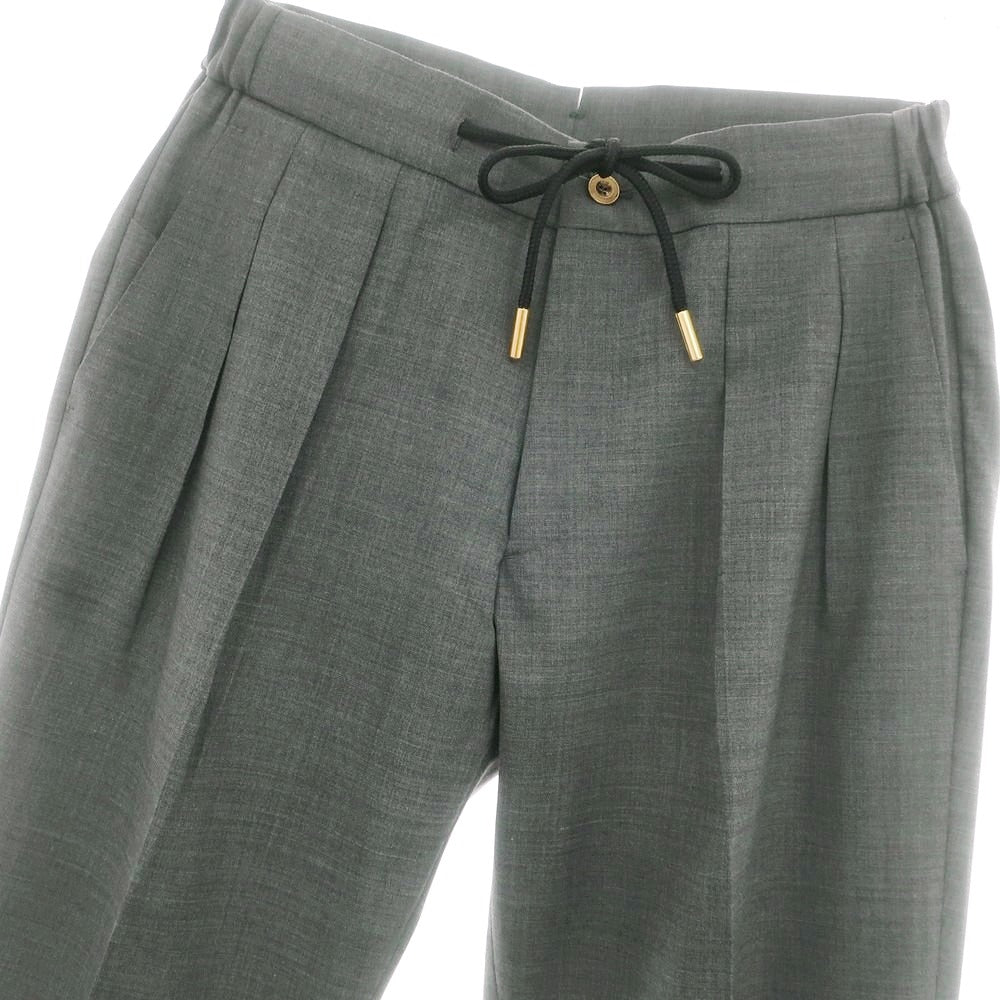 【新品】ベルウィッチ BERWICH ストレッチポリエステルウール イージースラックスパンツ ダークグレー【 42 】【 状態ランクN 】【 メンズ 】