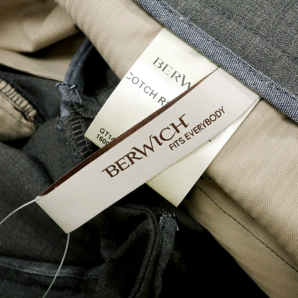 【新品】ベルウィッチ BERWICH ストレッチポリエステルウール イージースラックスパンツ ダークグレー【 42 】【 状態ランクN 】【 メンズ 】