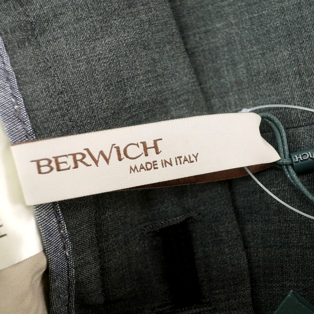 【新品】ベルウィッチ BERWICH ストレッチポリエステルウール イージースラックスパンツ ダークグレー【 50 】【 状態ランクN 】【 メンズ 】
