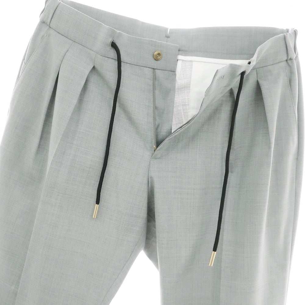 【新品】ベルウィッチ BERWICH ストレッチポリエステルウール イージースラックスパンツ ライトグレー【 48 】【 状態ランクN 】【 メンズ 】