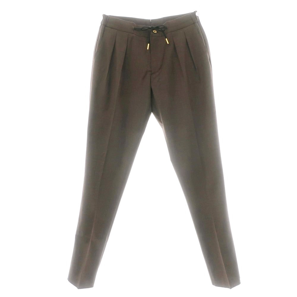【新品】ベルウィッチ BERWICH ストレッチポリエステルウール イージースラックスパンツ ブラウン【 48 】【 状態ランクN 】【 メンズ 】