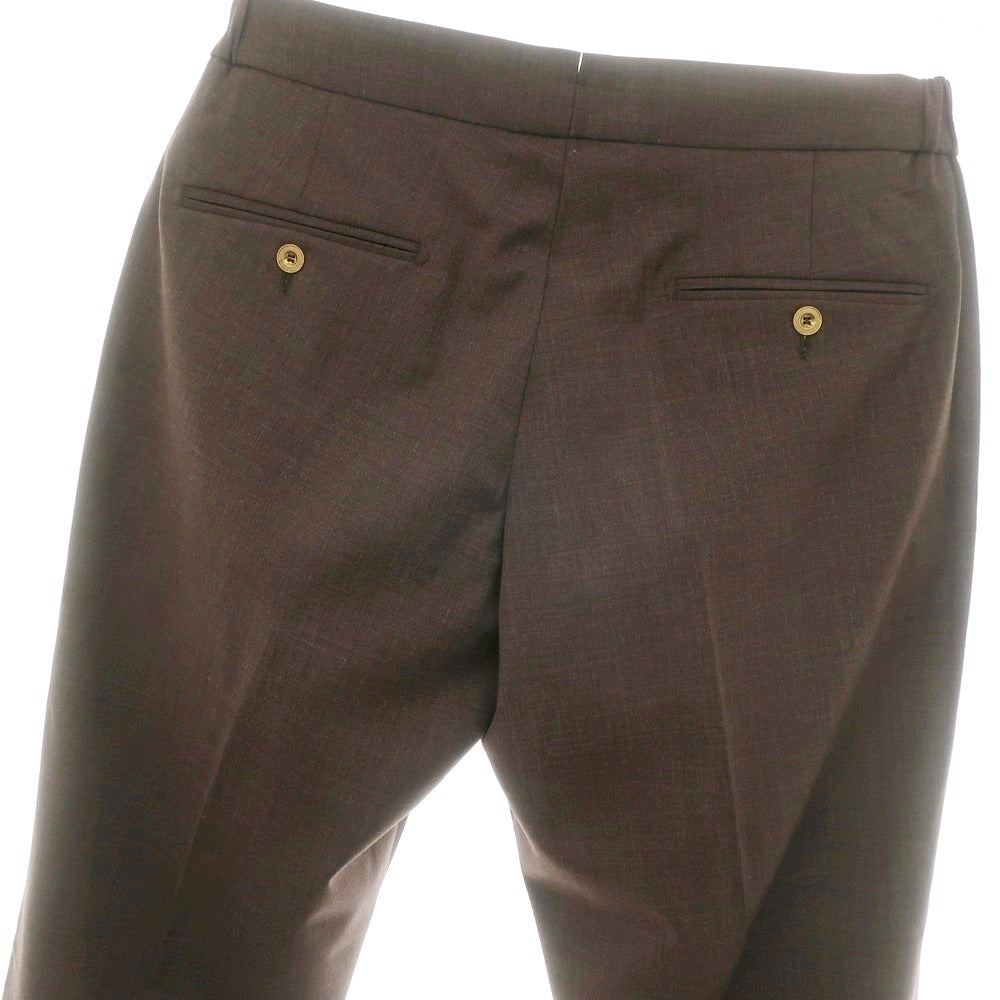 【新品】ベルウィッチ BERWICH ストレッチポリエステルウール イージースラックスパンツ ブラウン【 48 】【 状態ランクN 】【 メンズ 】