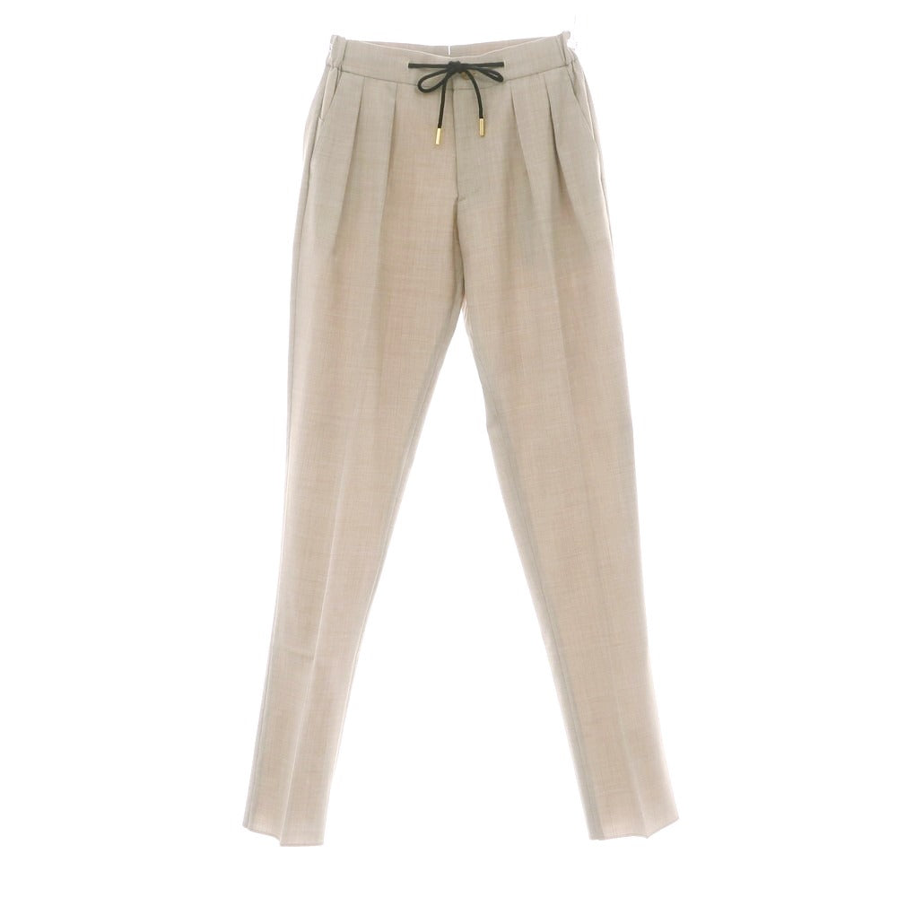 【新品】ベルウィッチ BERWICH ストレッチポリエステルウール イージースラックスパンツ ベージュ【 42 】【 状態ランクN 】【 メンズ 】