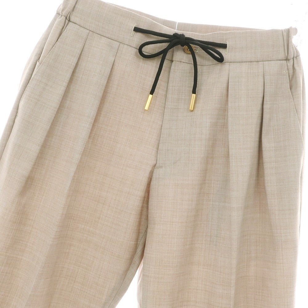 【新品】ベルウィッチ BERWICH ストレッチポリエステルウール イージースラックスパンツ ベージュ【 42 】【 状態ランクN 】【 メンズ 】