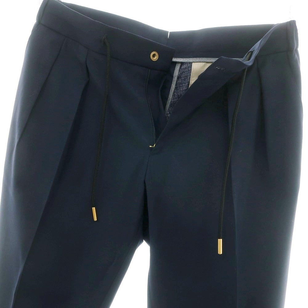 【新品】ベルウィッチ BERWICH ストレッチポリエステルウール イージースラックスパンツ ネイビー【 50 】【 状態ランクN 】【 メンズ 】