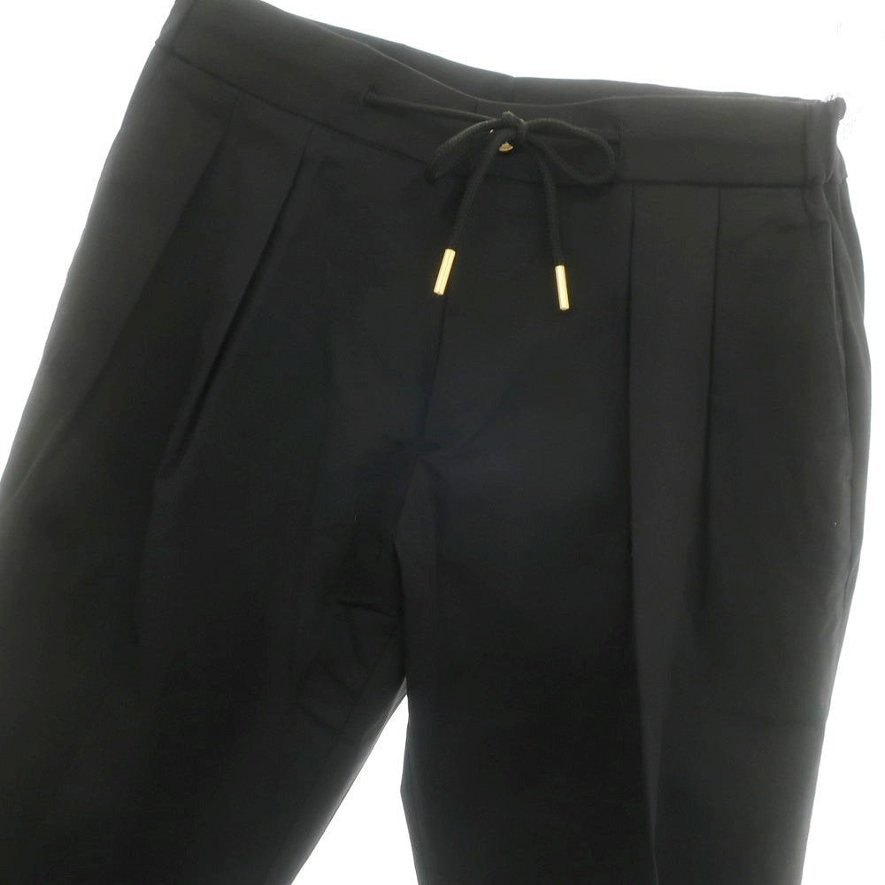 【新品】ベルウィッチ BERWICH ストレッチ コットン イージースラックスパンツ ブラック【 46 】【 状態ランクN 】【 メンズ 】