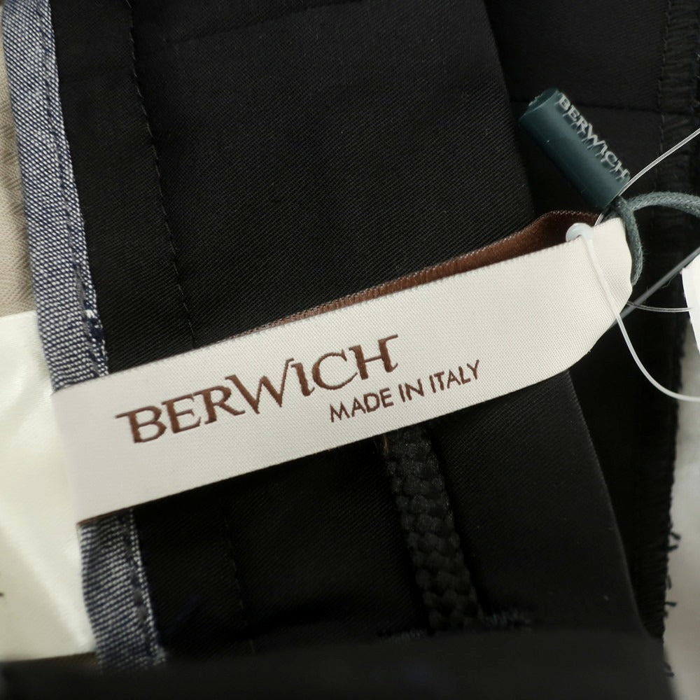 【新品】ベルウィッチ BERWICH ストレッチ コットン イージースラックスパンツ ブラック【 46 】【 状態ランクN 】【 メンズ 】