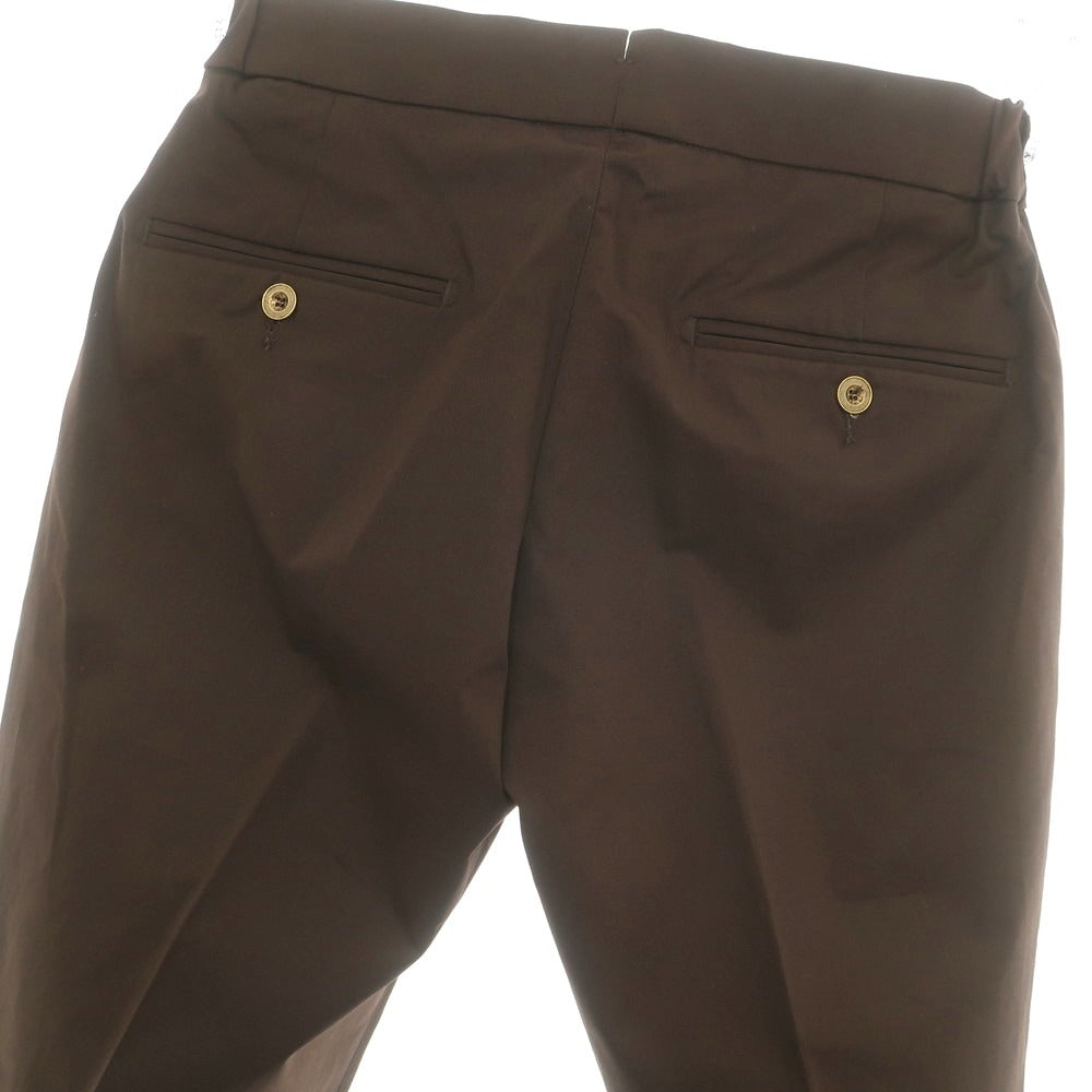 【新品】ベルウィッチ BERWICH ストレッチ コットン イージースラックスパンツ ブラウン【 42 】【 状態ランクN 】【 メンズ 】
