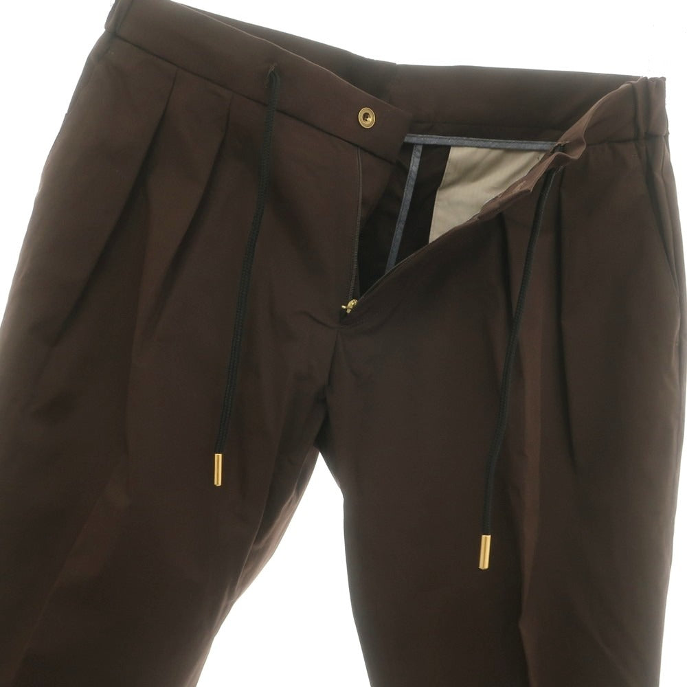 【新品】ベルウィッチ BERWICH ストレッチ コットン イージースラックスパンツ ブラウン【 50 】【 状態ランクN 】【 メンズ 】