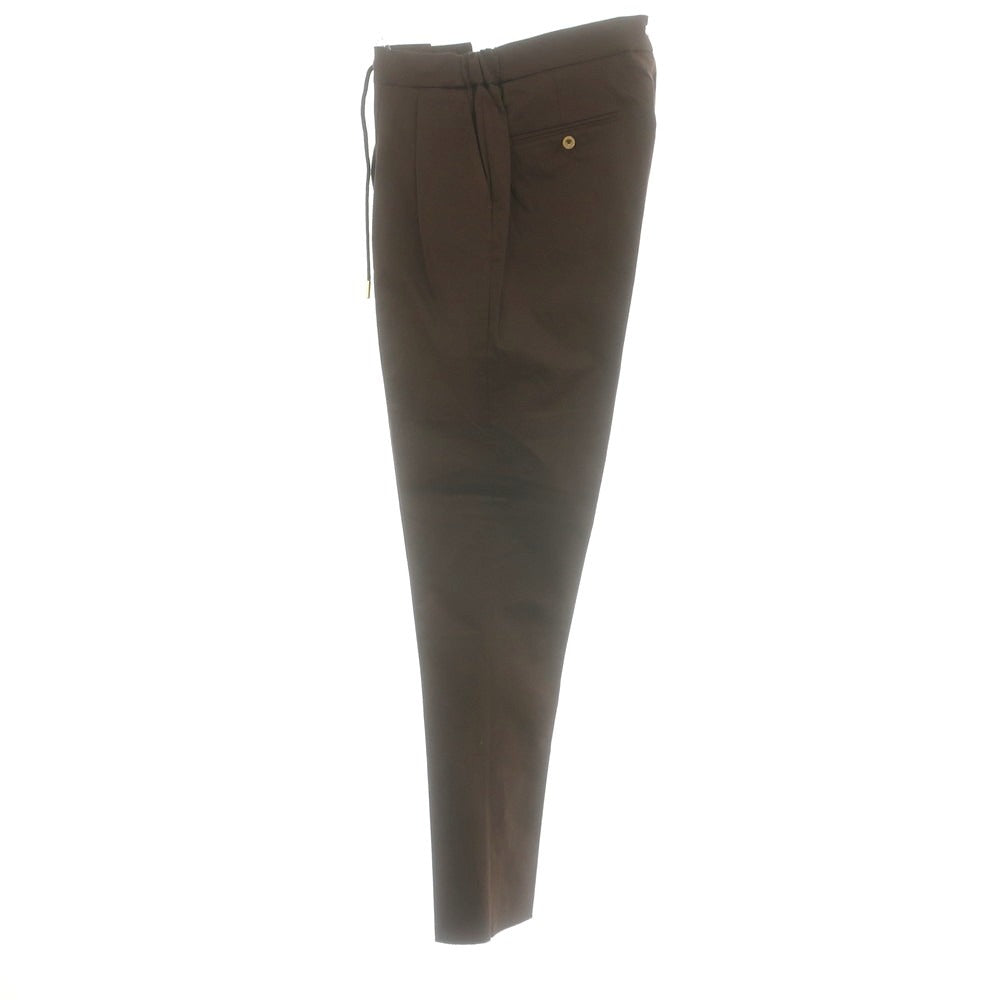 【新品】ベルウィッチ BERWICH ストレッチ コットン イージースラックスパンツ ブラウン【 50 】【 状態ランクN 】【 メンズ 】